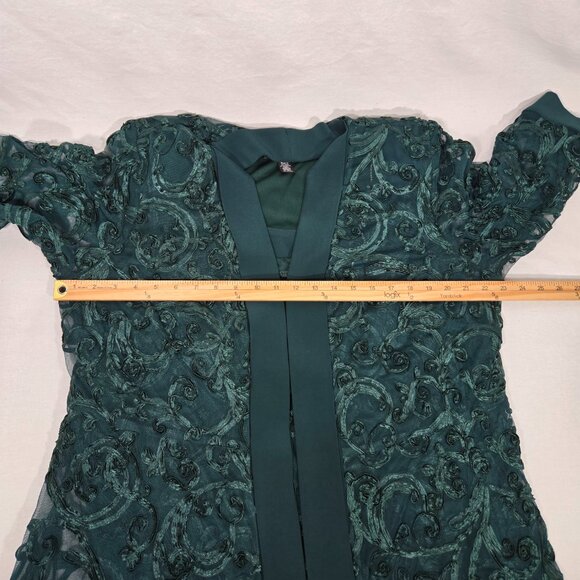 R&M Richards Mother Of The Bride Formal EMERALD 2-Piece SET Jacket-Pant Size 20W - Picture 13 of 17